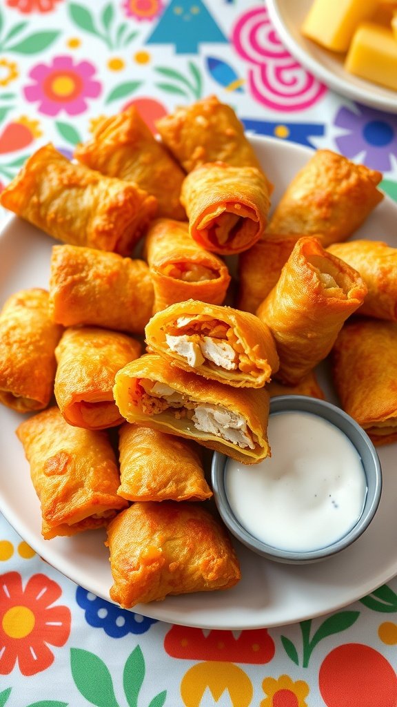 Spicy Buffalo Chicken Egg Rolls Recipe