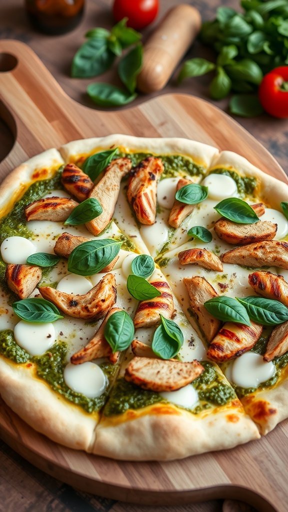 Perfect Match Pesto Chicken Pizza