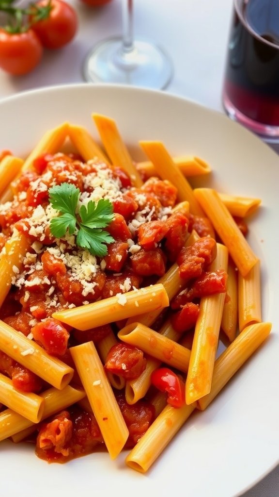 Spicy Penne Arrabbiata for a Passionate Affair