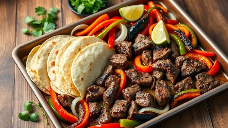 Zesty Sheet Pan Steak Fajitas Recipe