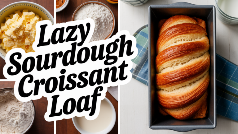 Lazy Sourdough Croissant Loaf (With Shaved Frozen Butter)