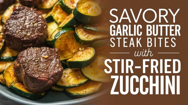 Savory Garlic Butter Steak Bites with Stir-Fried Zucchini