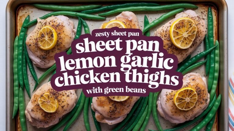 Zesty Sheet Pan Lemon Garlic Chicken Thighs with Green Beans