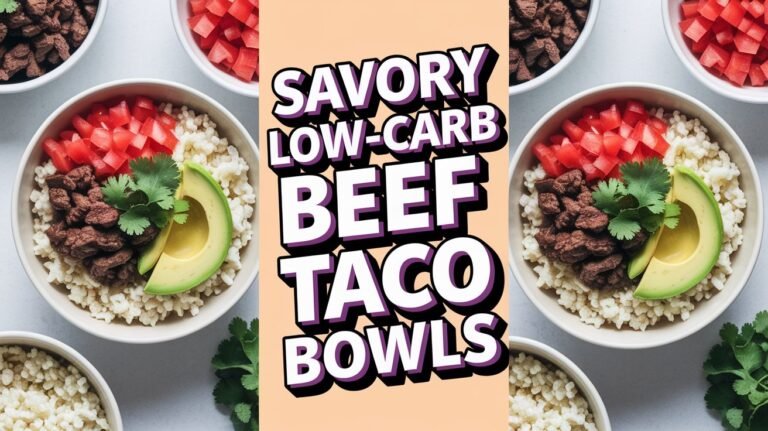 Savory Low-Carb Beef Taco Bowls with Cauliflower Rice