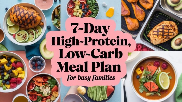 7-Day High-Protein, Low-Carb Meal Plan for Large Busy Families: Stress-Free, Budget-Friendly & Delicious!