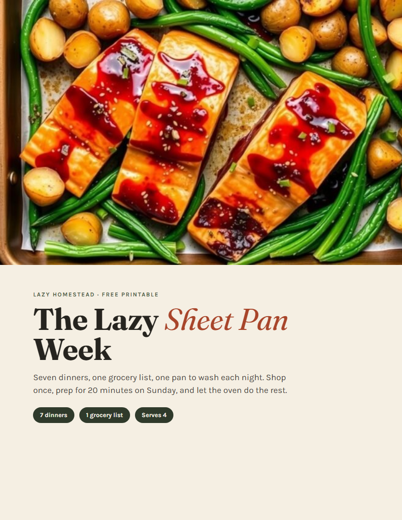 The Lazy Sheet Pan Week cover