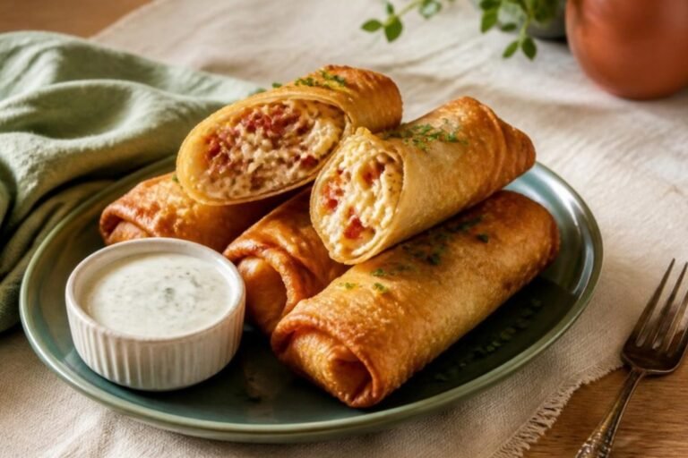 Crispy Chicken Bacon Ranch Egg Rolls