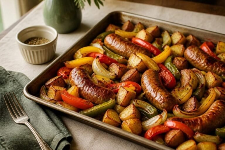 Italian Sausage and Pepper Sheet Pan Meal with Crispy Potatoes
