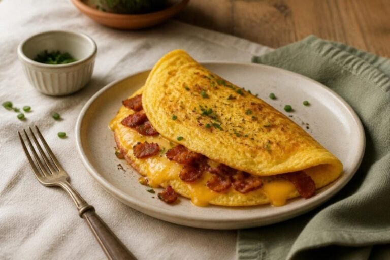 Savory Bacon and Cheese Omelet Recipe