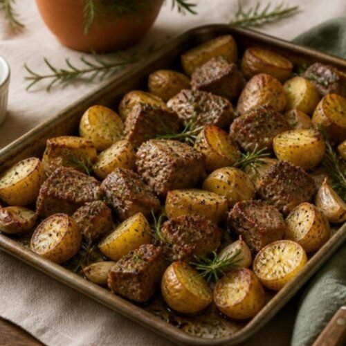 Sheet Pan Lamb Bites & Baby Potatoes