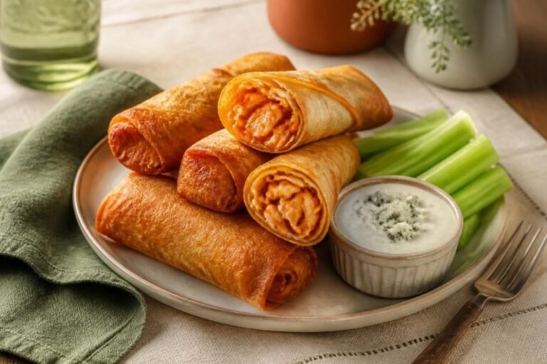 Spicy Buffalo Chicken Egg Rolls Recipe