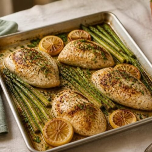 Zesty Lemon Herb Chicken with Roasted Asparagus